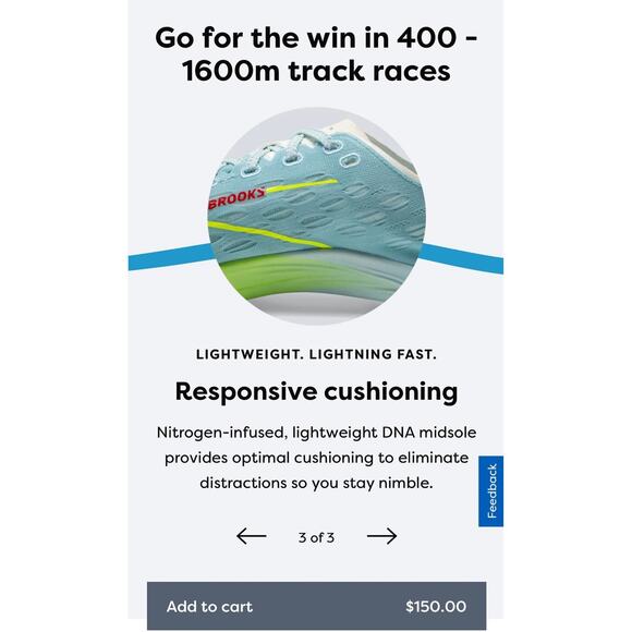 Brooks ELMN8 7 Running Track Spikes Shoe Unisex Mens 12 NEW - Picture 10 of 11